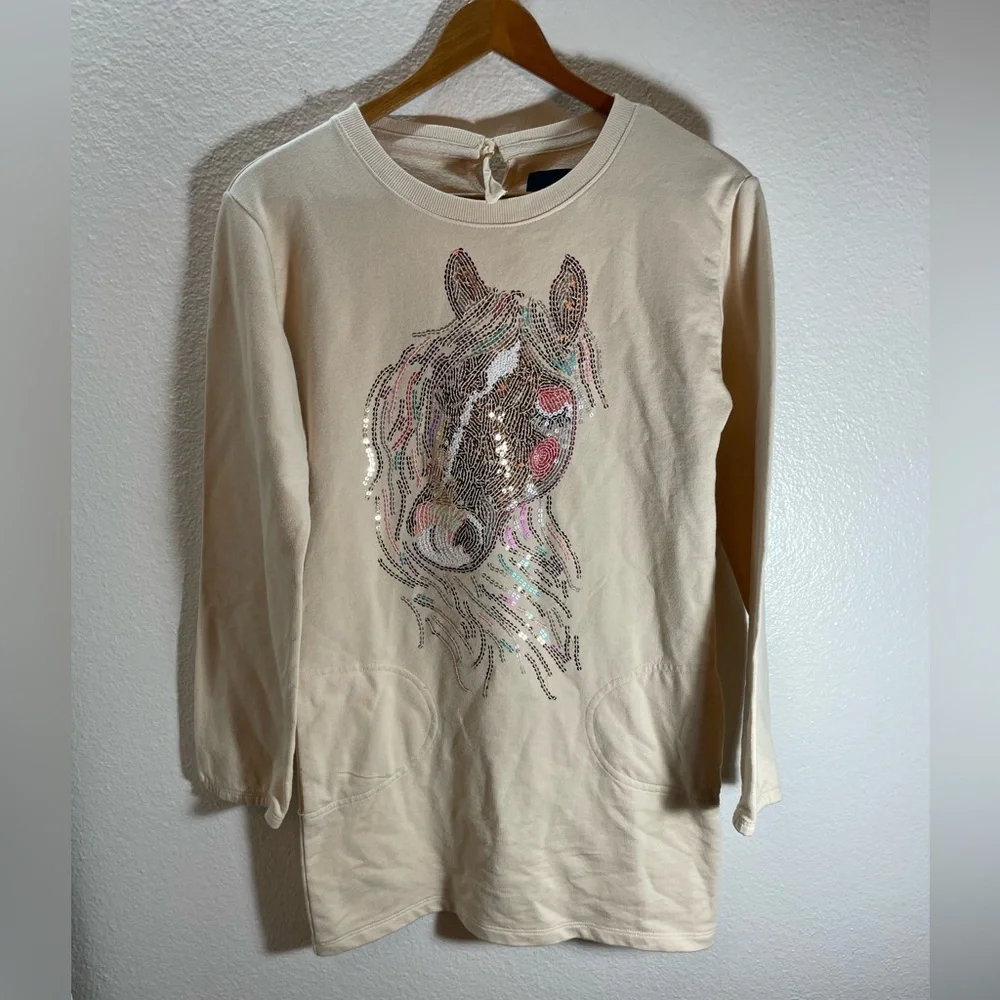 Gap Kids Sequin Horse Pullover Size 12yr